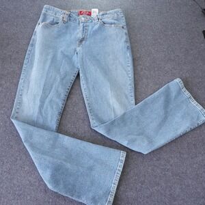 Levis 525 Nouveau Low Boot Cut Stretch Jeans Light Wash Blue Womens 10M 2954